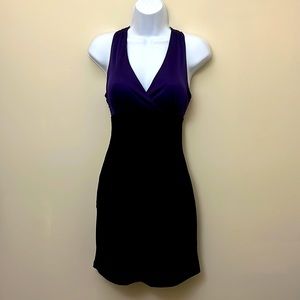 Purple black mini dress